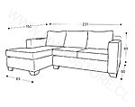 trazo sofa seccional isabella izquierdo