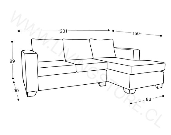 trazo sofa seccional monaco derecho trazo sofa seccional monaco derecho