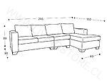 trazo sofa seccional monaco derecho butaca