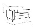 trazo sofa tai 2 cuerpos