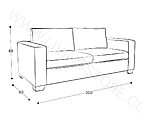 trazo sofa thomas 2 divisiones