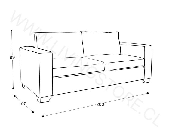 trazo sofa thomas 2 divisiones