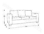 trazo sofa thomas 3 divisiones