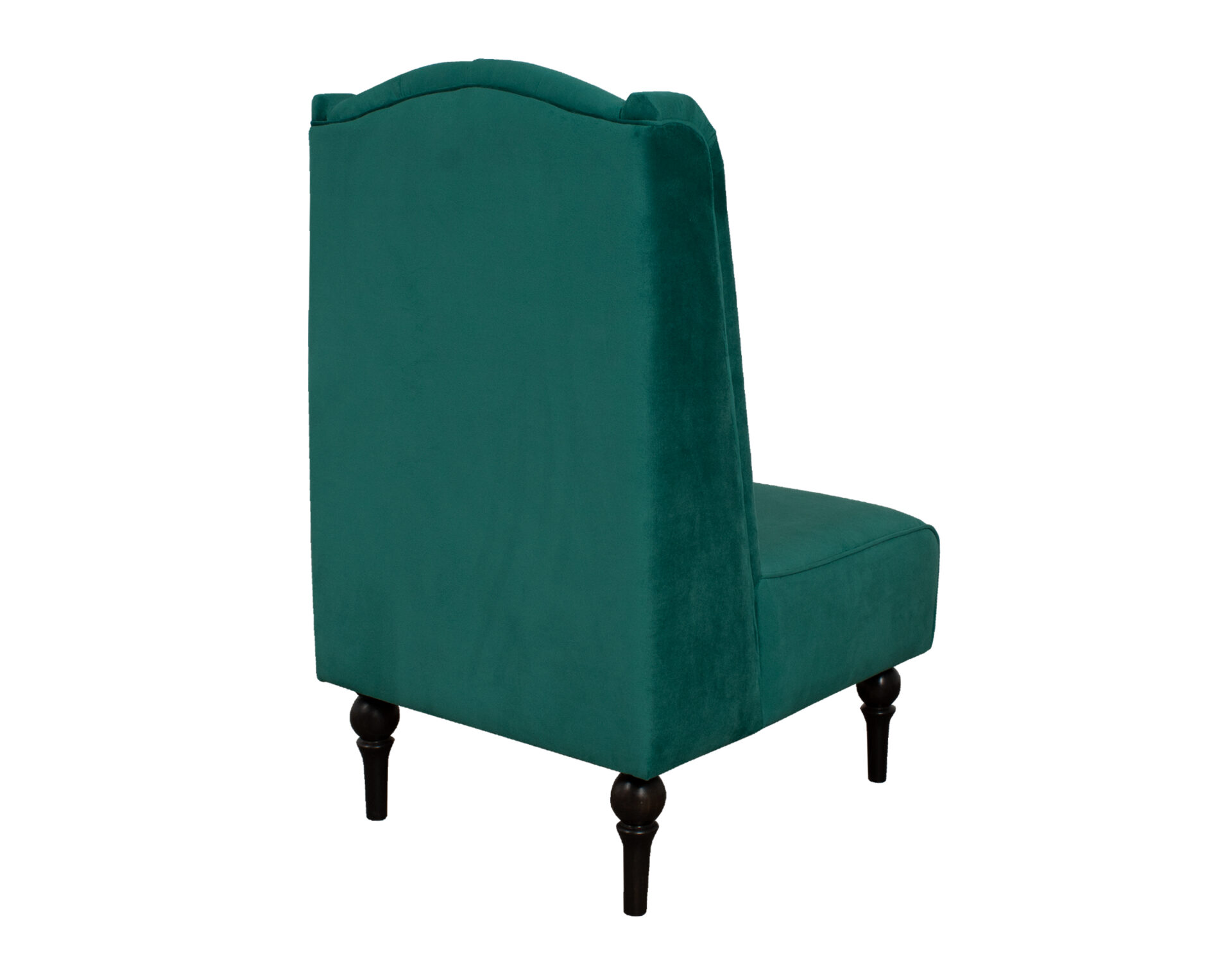 poltrona tren alaska felpa soft velvet verde botella iso trasera