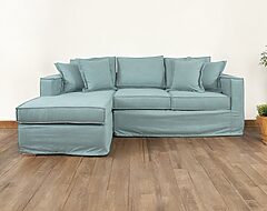 sofá 3 cuerpos bruna con funda de lino natural 225 cm