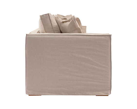 sofá 3 cuerpos bruna con funda de lino natural 225 cm