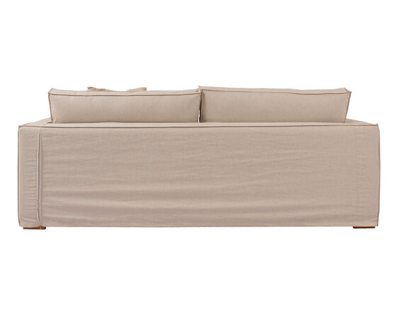 sofá 3 cuerpos bruna con funda de lino natural 225 cm