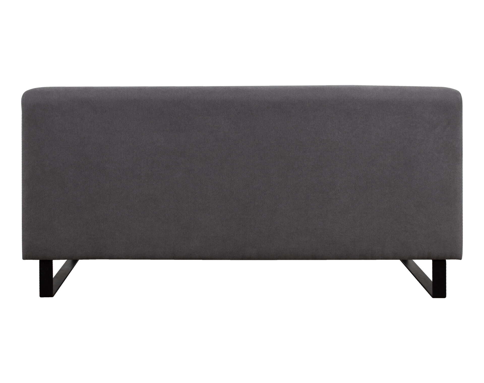 sofa empresa sin brazos calafate gris zocalo metalico negro trasera