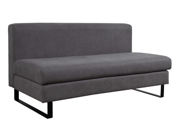 sofa empresa sin brazos vv27 gris zocalo metalico negro iso