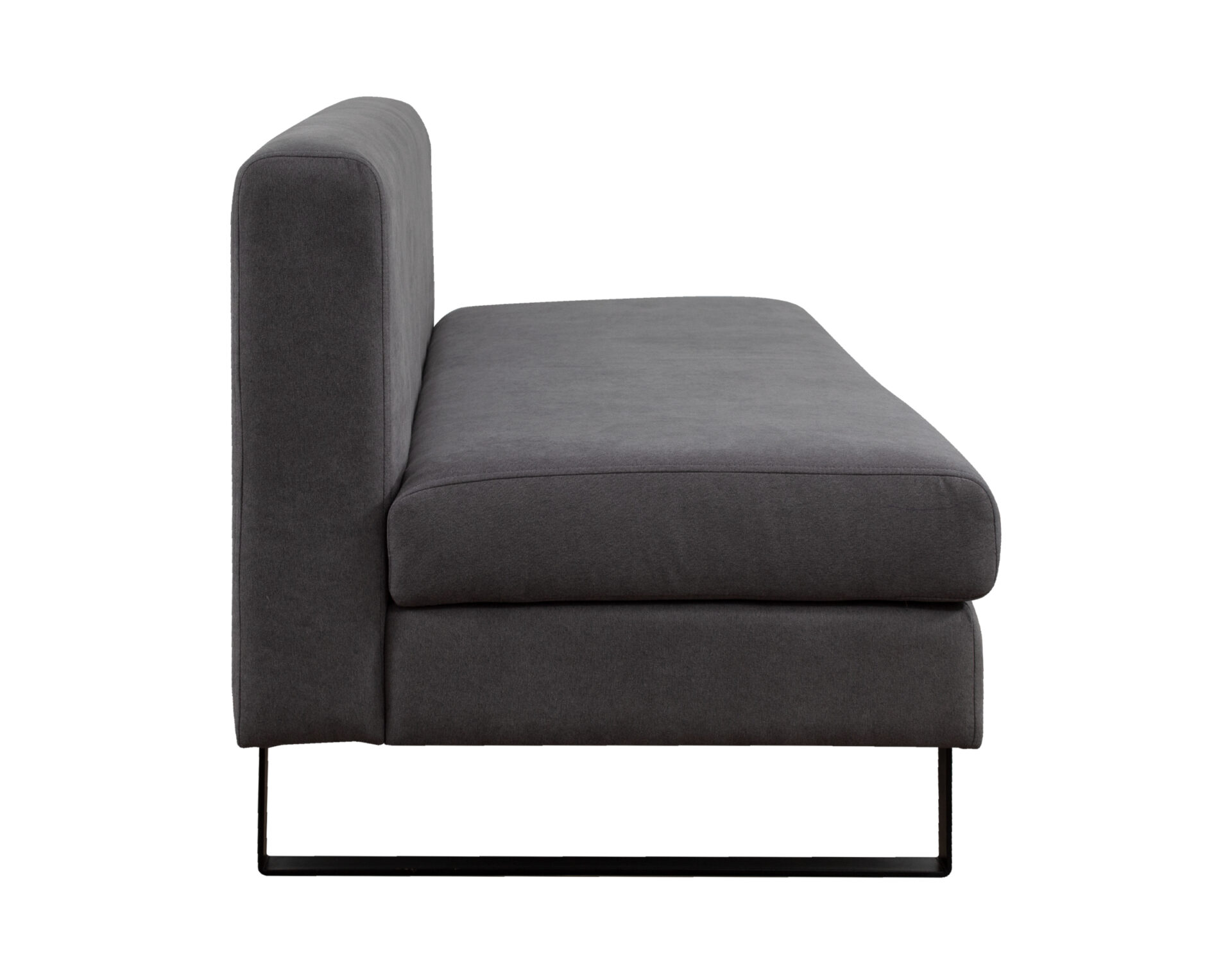sofa empresa sin brazos vv27 gris zocalo metalico negro lateral