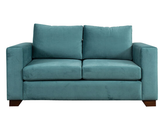sofa monaco 2 cuerpos felpa velluti turquesa frente