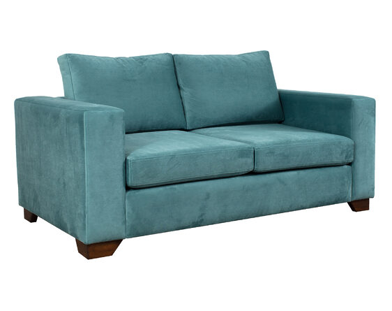 sofa monaco 2 cuerpos felpa velluti turquesa iso