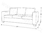 trazo sofa cama queen 196 3d