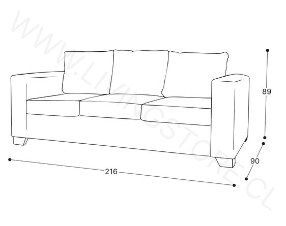trazo sofa cama queen 196 3d
