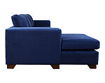 sofá seccional mónaco izquierdo felpa soft velvet + butaca