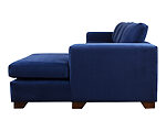sofá seccional mónaco derecho felpa soft velvet + butaca
