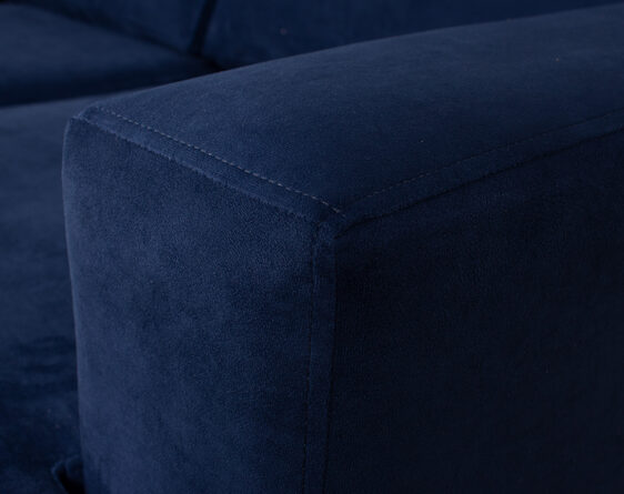 sofá seccional mónaco derecho felpa soft velvet + butaca sofá seccional mónaco derecho felpa soft velvet + butaca