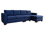 sofá seccional mónaco derecho felpa soft velvet + butaca