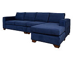 sofá seccional mónaco derecho felpa soft velvet + butaca