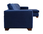 sofá seccional mónaco derecho felpa soft velvet + butaca
