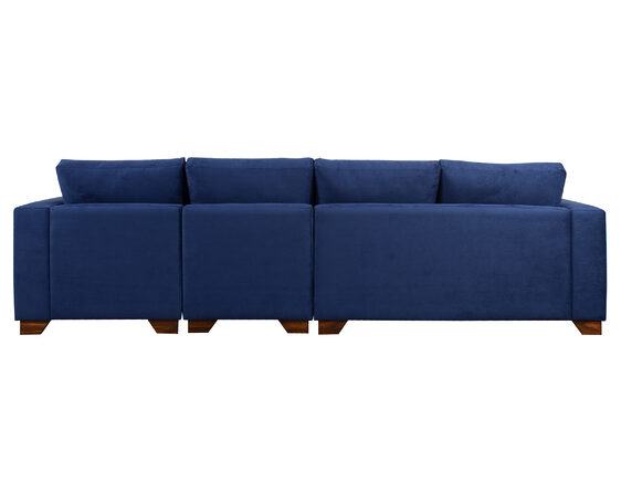 sofá seccional mónaco derecho felpa soft velvet + butaca sofá seccional mónaco derecho felpa soft velvet + butaca