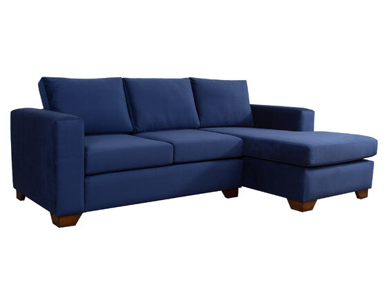 sofá seccional mónaco izquierdo felpa soft velvet