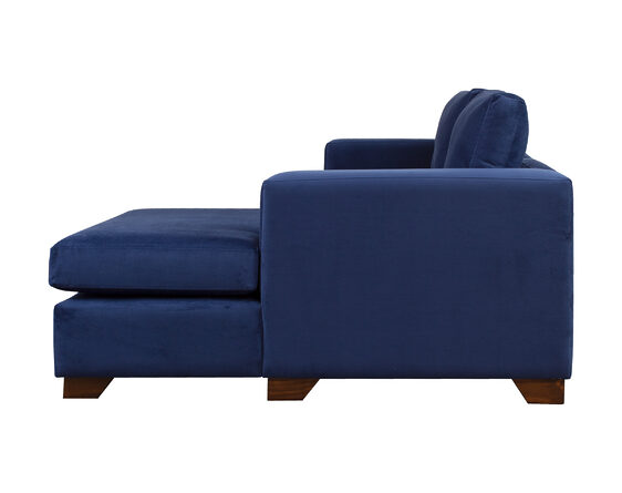 sofá seccional mónaco izquierdo felpa soft velvet