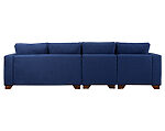 sofá seccional mónaco izquierdo felpa soft velvet + butaca