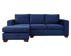 sofá seccional mónaco izquierdo felpa soft velvet