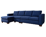 sofá seccional mónaco izquierdo felpa soft velvet + butaca
