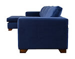 sofá seccional mónaco izquierdo felpa soft velvet + butaca