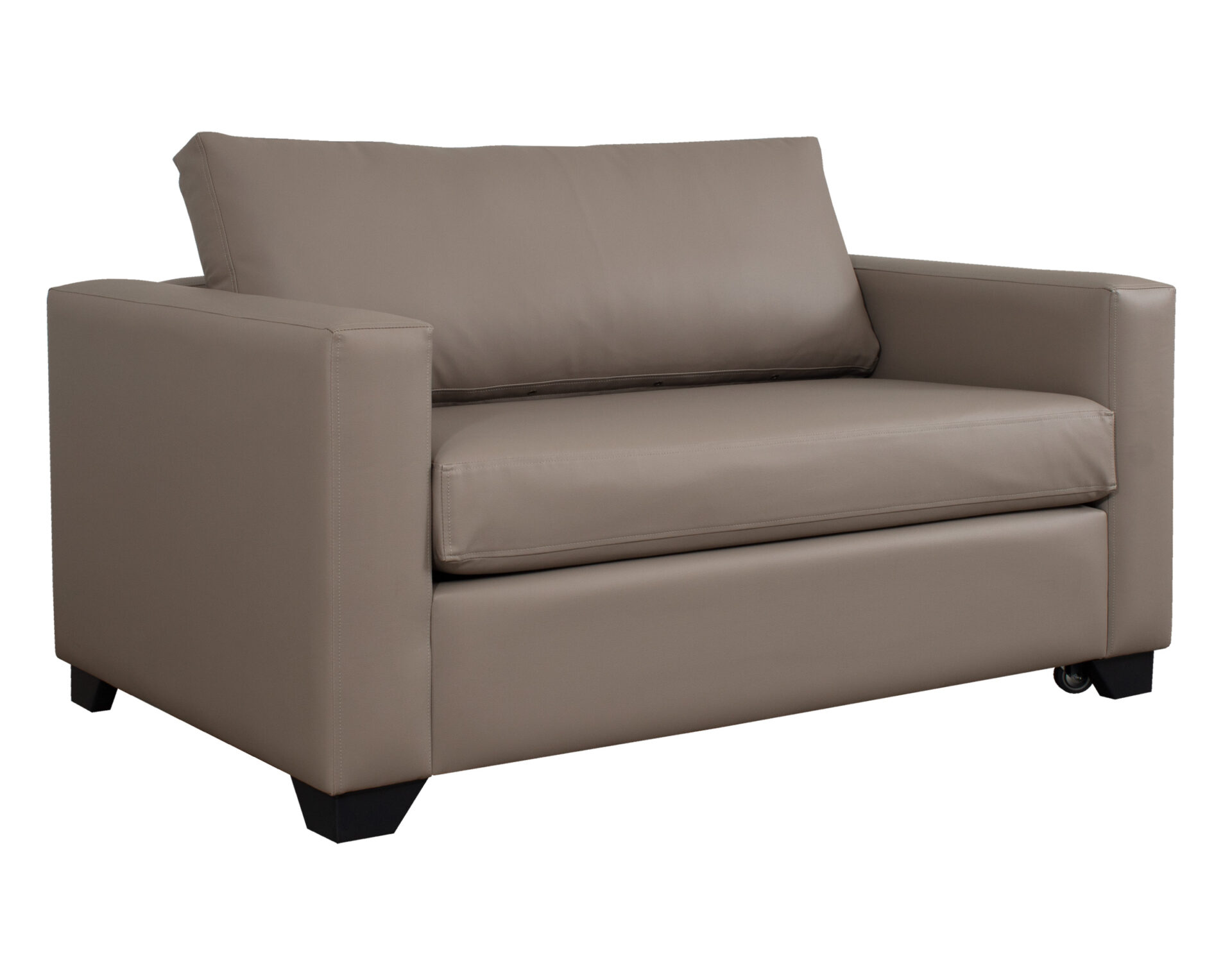 sofa cama 1 plaza cuero sintetico con ruedas cerrado iso