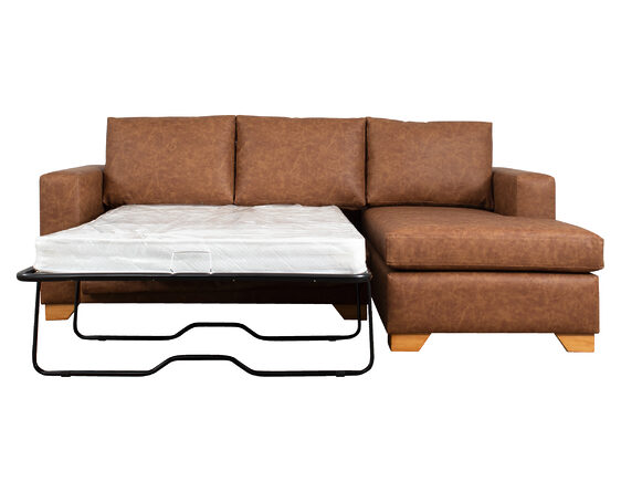 sofá seccional cama derecho 1,5 plazas urban cuero sintético terra pro