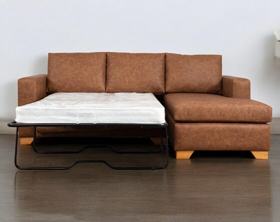 sofá seccional cama derecho 1,5 plazas urban cuero sintético terra pro