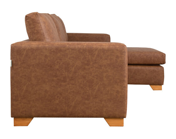 sofá seccional cama derecho 1,5 plazas urban cuero sintético terra pro