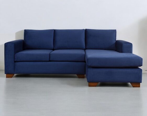 sofá seccional mónaco derecho felpa soft velvet