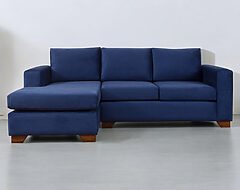 sofá seccional mónaco izquierdo felpa soft velvet