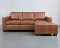 sofá 3 cuerpos mónaco tela envejecida + pouf
