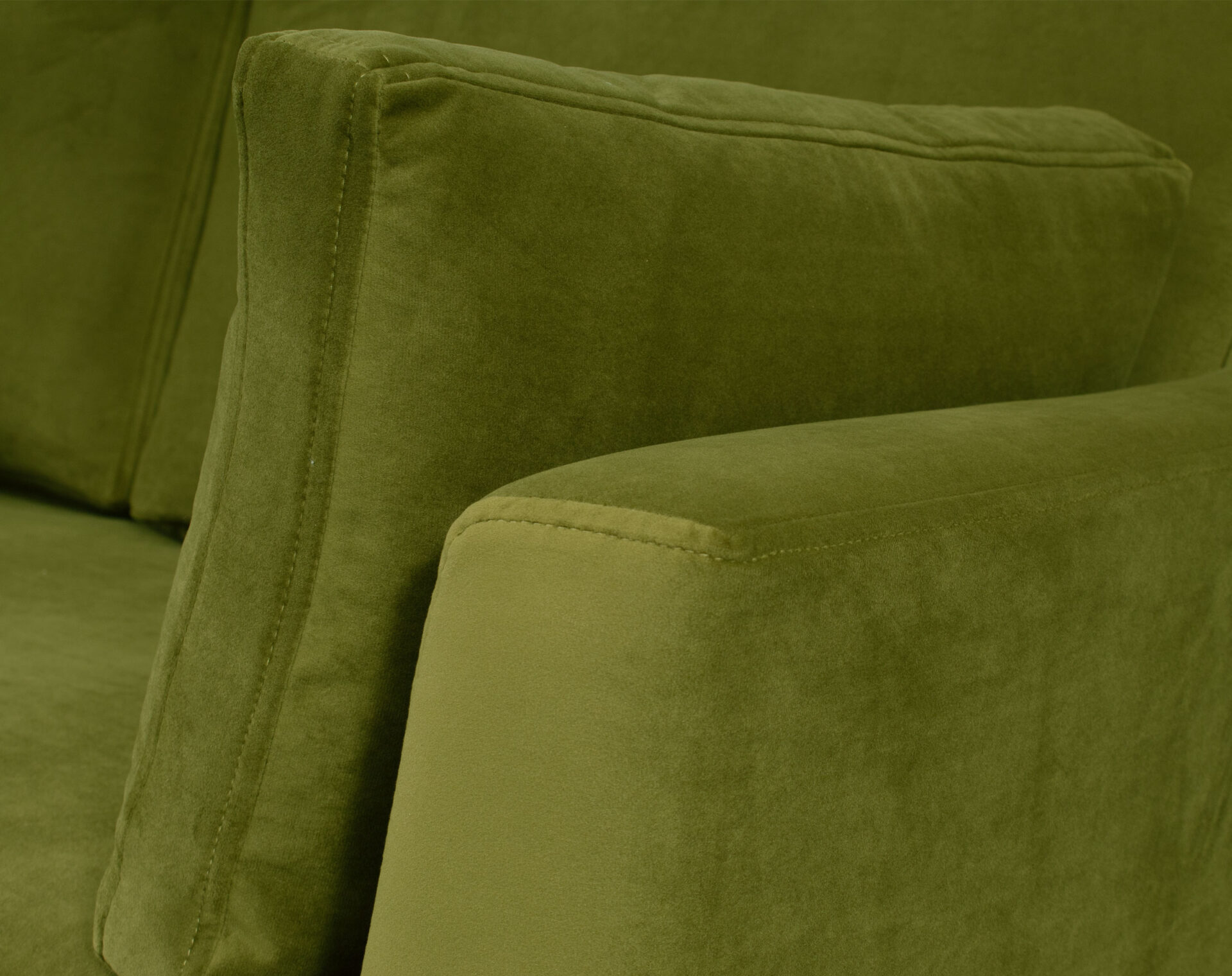 sofa napoles fela velluti verde oliva detalle