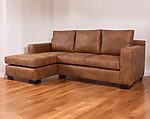 sofá seccional isabella chaise longue izquierdo cuero bonded 70%