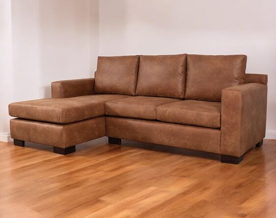 sofá seccional isabella chaise longue izquierdo cuero bonded 70% sofá seccional isabella chaise longue izquierdo cuero bonded 70%