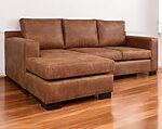 sofá seccional isabella chaise longue izquierdo cuero bonded 70%