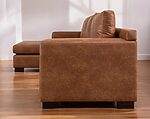 sofá seccional isabella chaise longue izquierdo cuero bonded 70%