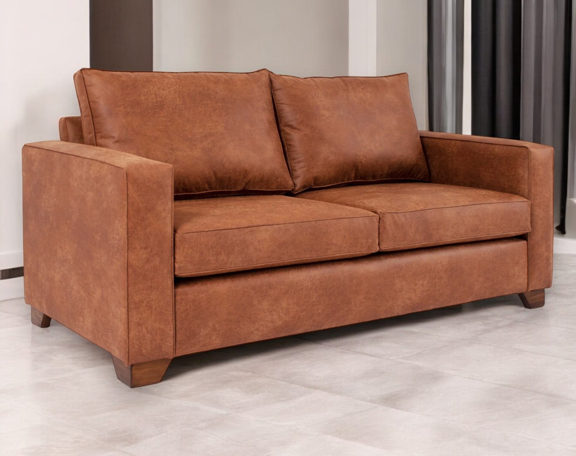 sofa henry cuero bonded ambientado