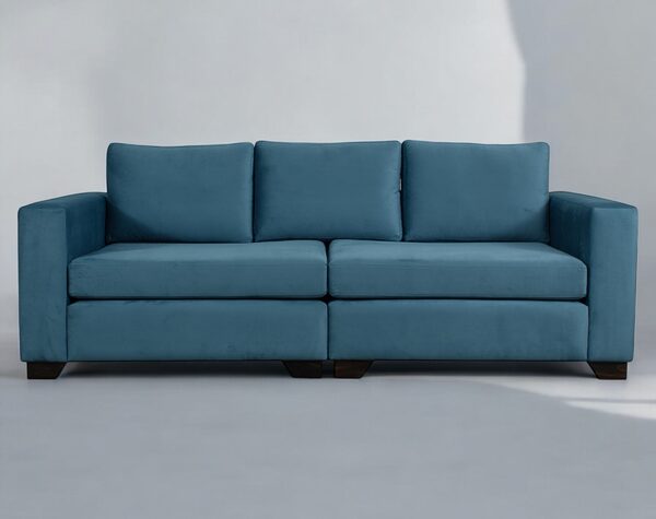sofa 3 cuerpos modular felpa soft velvet petroleo frente photoroom