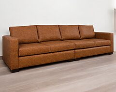 sofá 4 cuerpos mónaco cuero sintético terra pro