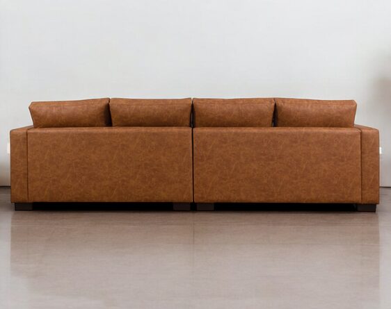 sofá 4 cuerpos mónaco cuero sintético terra pro