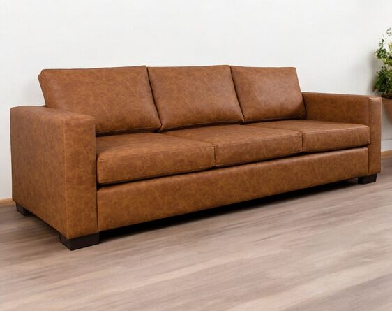 sofá 3 cuerpos mónaco cuero sintético terra pro