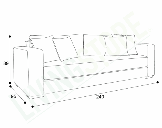 trazo sofa 3c new levante