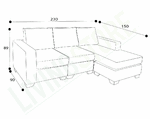 trazo sofa monaco modular intercambiable